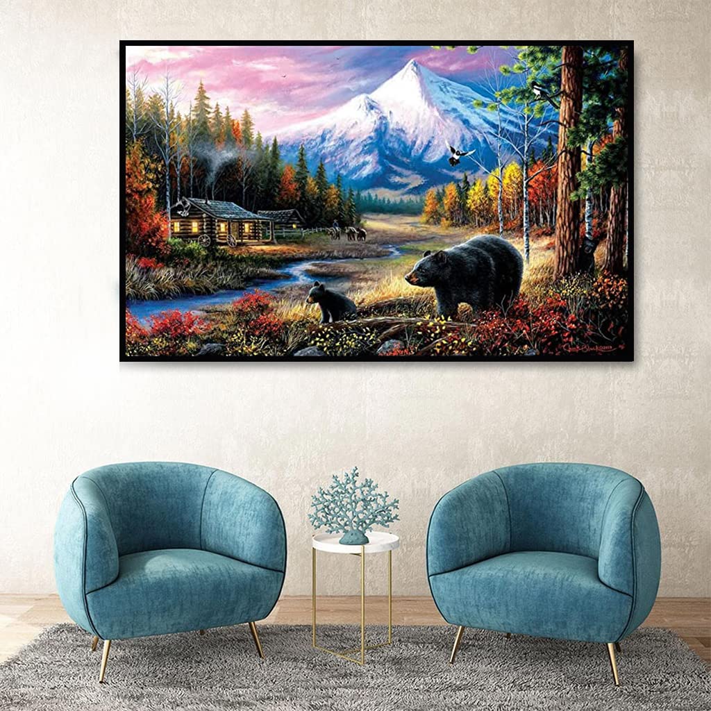 HASTHIP 5D Diamond Painting Kit for Adults with Full Drill Canvas 27.5×15.7 in | DIY Rhinestone Art Home Wall Decor