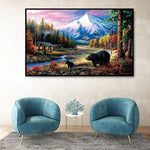 HASTHIP 5D Diamond Painting Kit for Adults with Full Drill Canvas 27.5×15.7 in | DIY Rhinestone Art Home Wall Decor