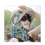 HASTHIP® Sombrero de Sol para Mujer,Gorra de Algodón Plegable con ala Ancha y Protección UV UPF 50+,Transpirable con Agujero para Cola Caballo,Ideal Senderismo y Playa - Color