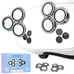 HASTHIP® Protector de Lente para Meta/Oculus Quest 3s,Vidrio Templado 9H,Marco de Aleación Aluminio Protección Completa 360°,Antiarañazos Alta Definición y Antihuellas para Gafas VR