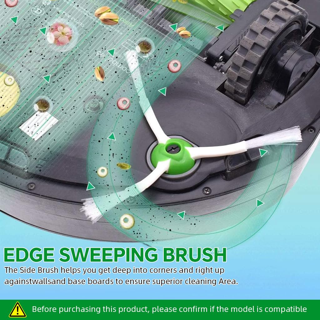 HASTHIP Replacement Parts Kit for iRobot Roomba i Series 10 pcs with Rubber and Edge-Sweeping Brushes | Includes Filters and Cleaning Tools