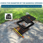 HASTHIP Manhole Cover for Underground Water Tanks featuring Metal Handle 12 x 12 in Black