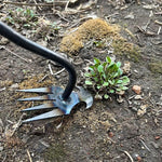 HASTHIP Weeder Hand Tool for Garden and Lawn Weeding 35cm Steel 4-Claw Puller | 2 PCS
