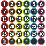 HASTHIP Stickers Set for Classroom Activities with 36PCS 4in Number Spots | Waterproof Vinyl