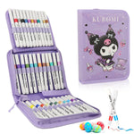 HASTHIP Acrylic Markers Set for DIY Painting with 36 Colors and Kuromi Zipper Pouch | Quick Dry Ink