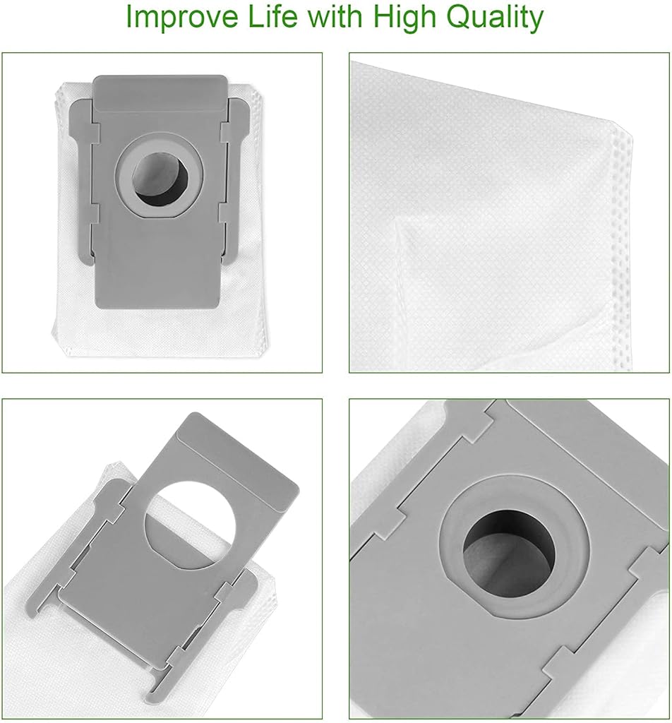 HASTHIP® 4PCS Replacement Bags for iRobot Roomba i7 i7+ s9 s9+ Clean Base Vacuum Cleaner Parts Dust Bags.