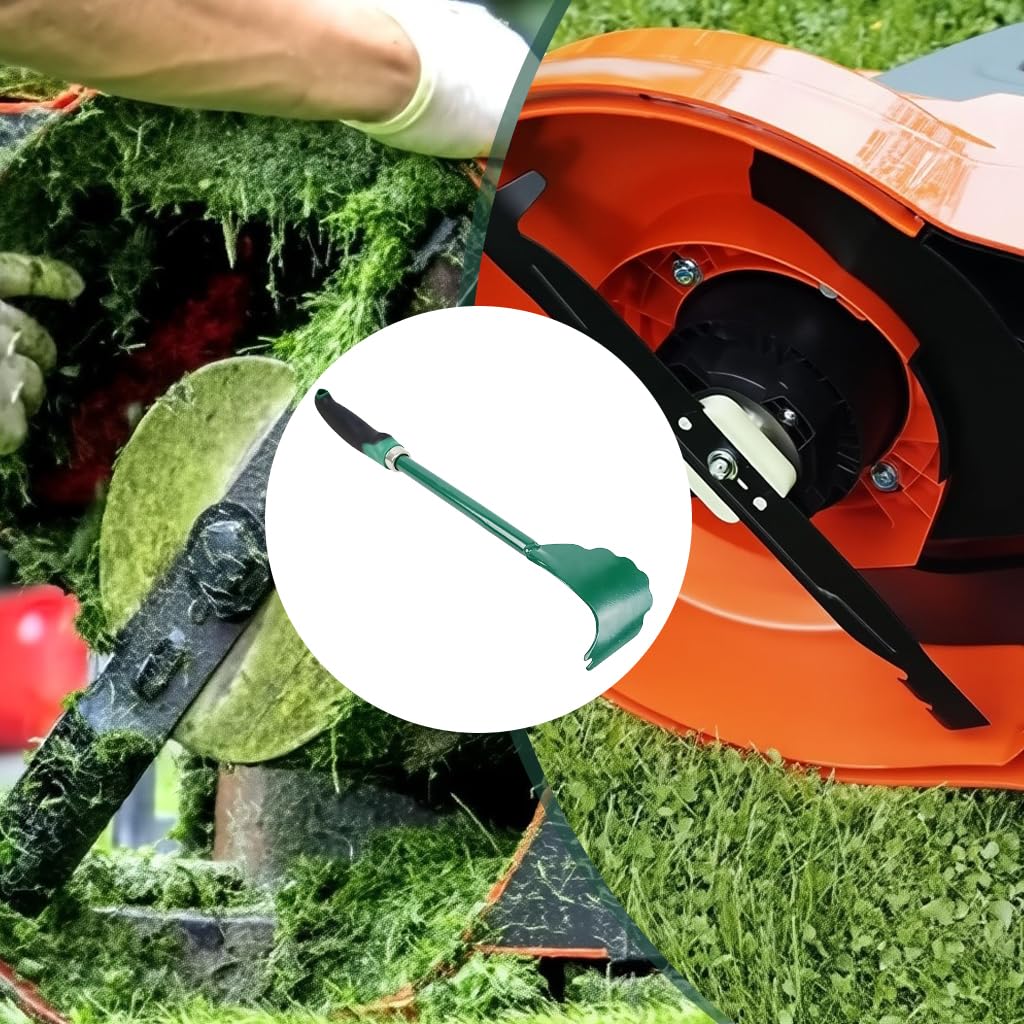 HASTHIP Lawn Mower Cleaning Scraper for Grass Build Up | 16 inch Metal Blade with Anti Slip Handle