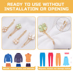 HASTHIP Magnets Buttons for Hijab and Clothing with Strong Magnetic Hold | 4Pcs Floral Charm Metal Clips