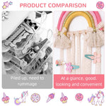 HASTHIP Hair Clips Organizer for Girls with 20–30 Slot Macrame Tassels | Wall Hanging Holder