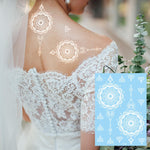 MAYCREATE® 12 Sheets Tattoo Sticker Creative Element Temporary Tattoos Stickers Golden Tatto Stickers Assorted Henna Art Tattoo Sticker for Body Art Tattoos Art Waterproof Temporary Tattoos Stickers