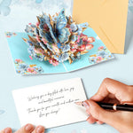 HASTHIP® 3D Pop-Up Butterfly Greeting Card, Handmade Floral Gift Card for Birthday, Anniversary, Friendship & Special Occasions, 5x7 Inch