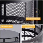 HASTHIP Kitchen Rotating Trolley for Storage with 3 Layer 30cm Mesh Baskets | 360° Wheels
