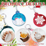 DIY Christmas Tree Hanging Ornament Resin Mold Set of 6pcs 2.75" Round Pendant Silicone Molds for Epoxy Resin, DIY Keychain Pendent Mold