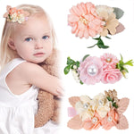 HASTHIP® Clips para el Cabello de Flores de Gasa 3pcs,Barrettes Francesas Florales,Horquillas Elegantes para Mujeres y Niñas Accesorios Pelo Bohemios Fiesta y Uso Diario