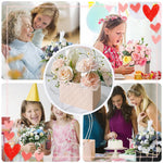 HASTHIP Gift Packing Basket Set for Flower Arrangement with 3D Emboss Design 18×10×12 cm Pink