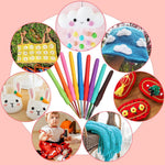 HASTHIP Crochet Hook Set for DIY Crafts with 9 and 12 Sizes and Soft Rubber Handles | Portable Storage Bag