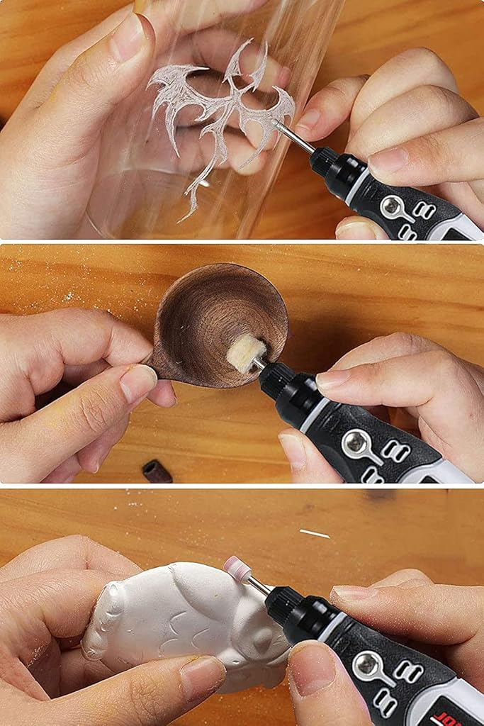 HASTHIP® 45pcs Mini Cordless Drill Machine, Mini Grinding Machine, 900Ah USB Rechargeable 3 Speed Small Drill Machine for Craft, Drill Machines for Engraving/Polishing/Grinding/Cleaning