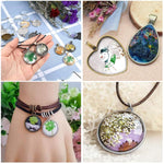 HASTHIP Resin Molds Set for DIY Jewelry Making with 30 pcs Tray Kit Featuring 5 Shapes | Metal and Silicone Crafting Tools