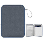 HASTHIP® ZORBES Bolsa de Viaje para Tableta de 12.9 Pulgadas para iPad, Bolsa Impermeable con Cierre y Bolsillo de Malla, Acolchado Protector, Organizador Universal de tabletas, Azul