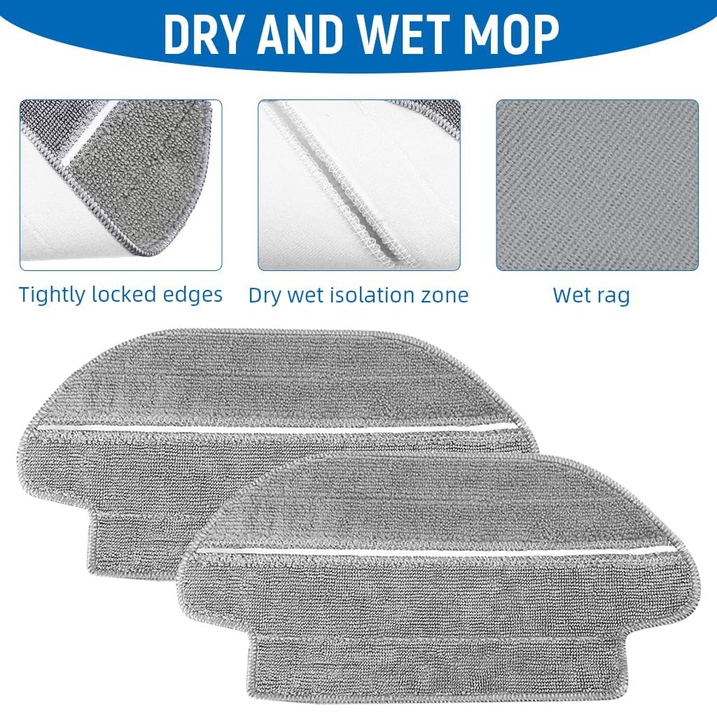 HASTHIP Microfiber Mop Cloth for Mi Robot Vacuum Mop P with 4pcs Set | Machine Washable