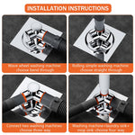 HASTHIP Washing Machine Drainage Adaptor for Kitchen Sink with Triple Inlet & Gravity Valve