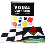 HASTHIP® High Contrast Black and White Cloth Book, Touch and Feel Crinkle Sensory Toys, Visually Stimulating Interactive Montessori