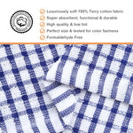 HASTHIP Kitchen Towels 6pcs Set for Daily Use featuring 28x40cm Cotton Checkered Design