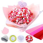 HASTHIP® Origami Stars Papers Pink Origami Paper Strips Pink Origami Paper Star Bouquet Handmade DIY Material Package Wishing Lucky Five-Pointed Star Origami Creative Birthday