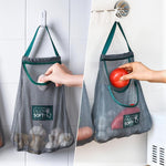 HASTHIP Hanging Mesh Storage Bags for Kitchen Produce featuring Dual Pocket Net Design | 3pcs Reusable Mesh Fabric