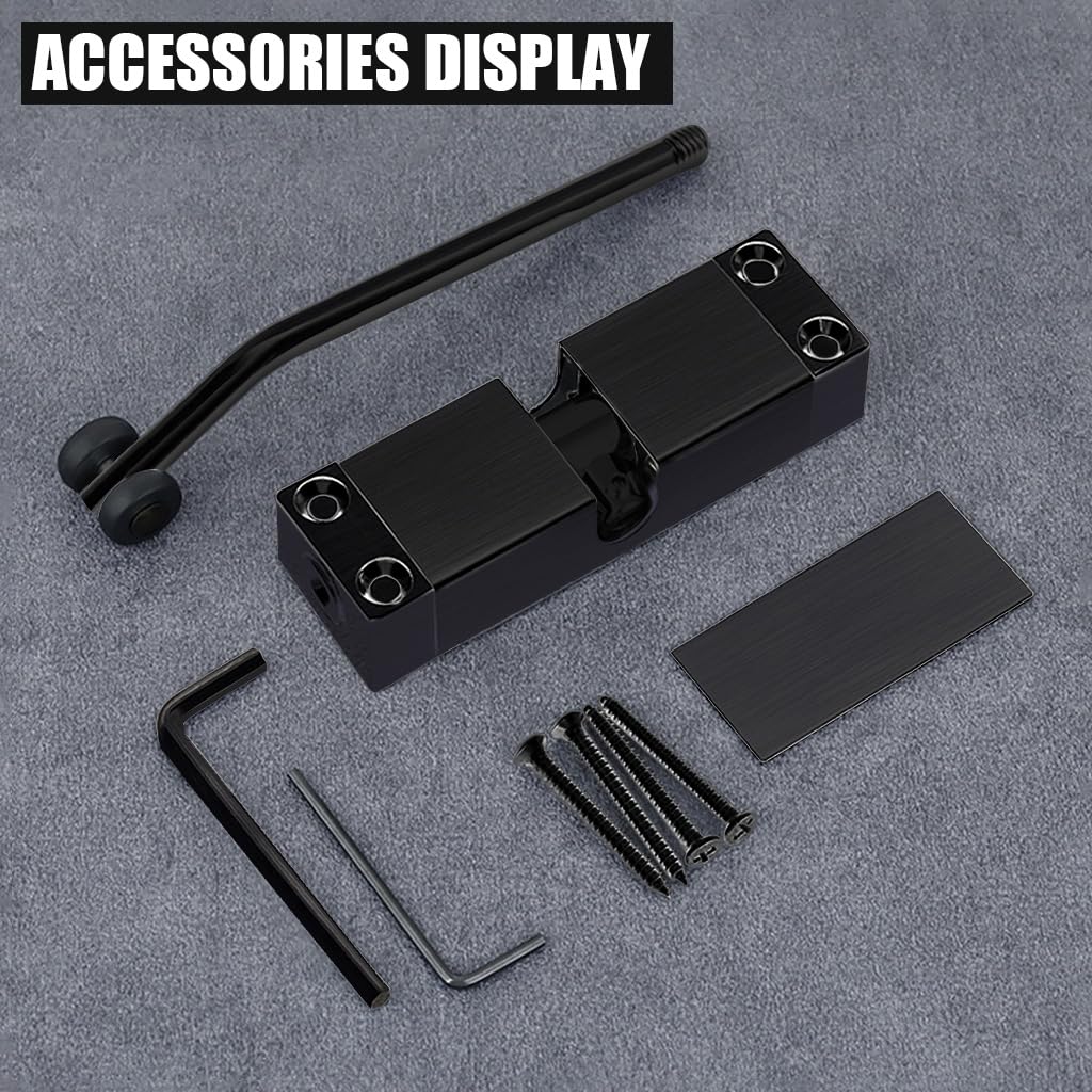 HASTHIP Automatic Door Closer for Home and Office Use with Adjustable Speed | Aluminum Alloy Black 30 kg Capacity