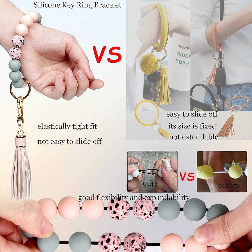 HASTHIP® Pulsera con llavero