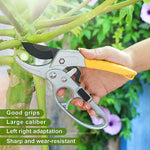 Gardening Scissor Stainless Steel Garden Snip with Safety Lock Garden Shears Sharp Cutter Pruners Scissor for Lawn, Garden & Potted Plants (A)