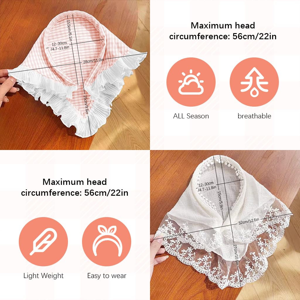 HASTHIP 2-Pack Lace Headbands with Bow Detail for Women