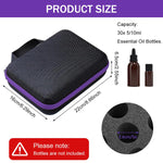 HASTHIP 30-Slot EVA Essential Oil Carrying Case for 5ml 10ml 15ml Bottles