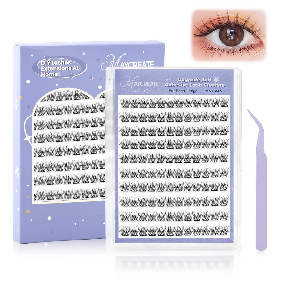 HASTHIP® 120-Piece Self-Adhesive Lash Cluster Kit
