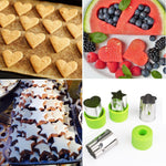 HASTHIP Fruit Vegetable Cookie Cutters Shapes Set for Kids with 30 pcs Stainless Steel Molds
