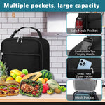 HASTHIP Lunch Box for Work and Picnic with Quick Release Buckle Handle 8.7×4.5×10.2 in Black