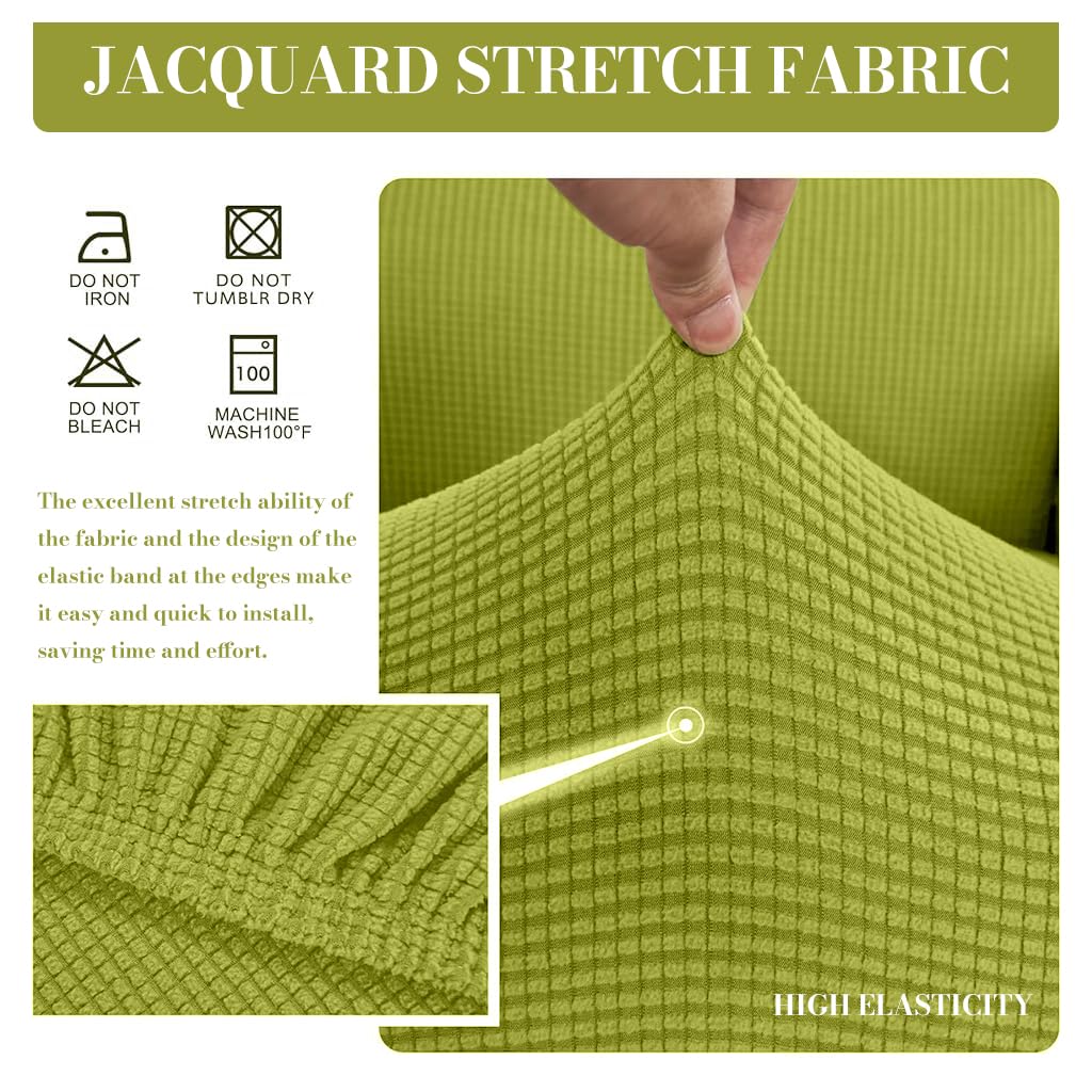 HASTHIP Sofa Seat Cushion Slipcover for Sofa and Meditation Mat 50–70cm with Stretchy Fit Fresh Green