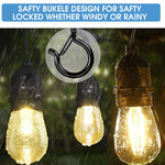 HASTHIP 20Pcs Screw Wall Hooks for Outdoor String Lights, Outdoor Hooks for Light Eye Hooks Screw-in Cup Hooks Ceiling Hooks with Safety Buckles, Hanging Hooks for Plants Pot (Black)