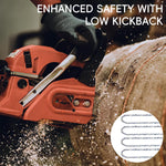 HASTHIP Chainsaw Replacement Chain Set for Wood Cutting with Low Kickback 6 in Steel | 4 Pack