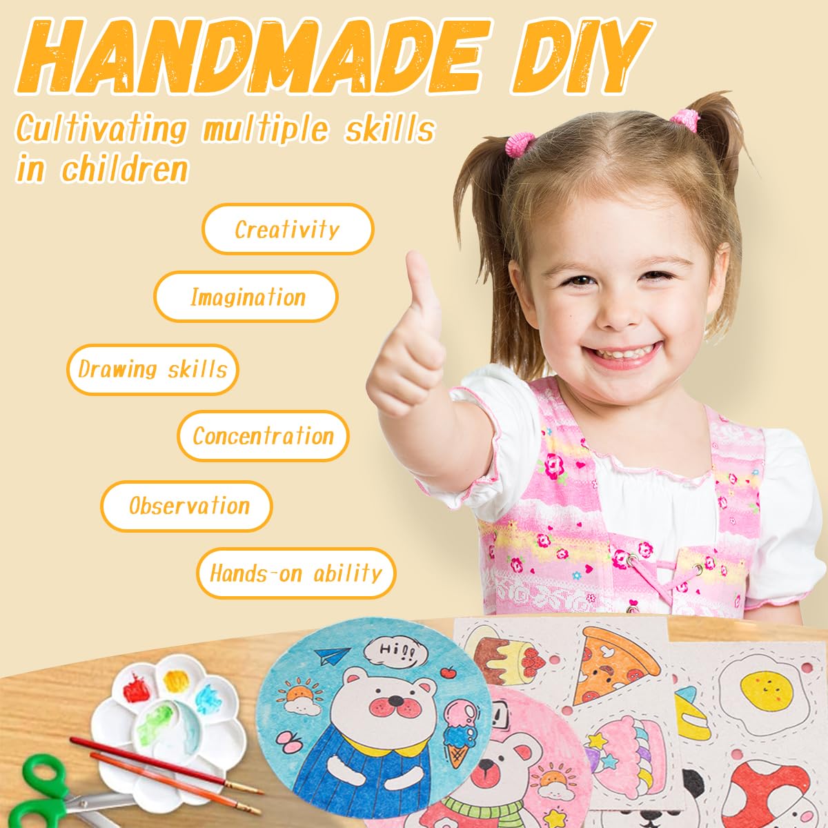 HASTHIP Foam Texture Painting Kit for DIY 3D Madhubani Art featuring Water-Puffed Foam | Creative Gift for Girls Ages 8-12