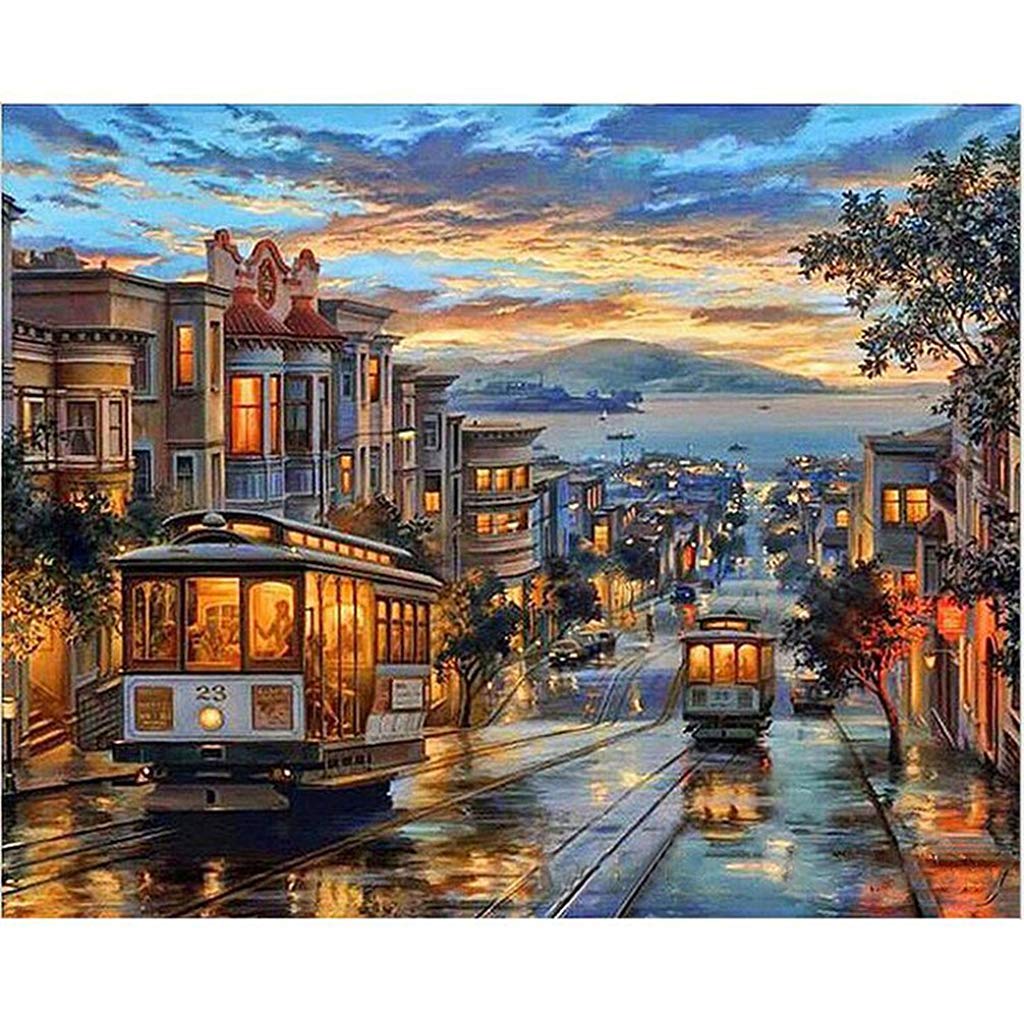 HASTHIP Paint by Numbers Kit for Adults with Brushes 16 x 20 in Canvas | DIY Room Art