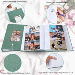 HASTHIP Photo Album for Family Memories with 300 Pockets Linen Hardcover | Baby Travel Keepsake