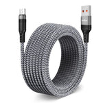 HASTHIP® Cable USB A a Micro USB 5M/16.4Ft Trenzado de Nailon,Cable de Carga y Sincronización Datos 5V/2A,Compatible con Cámara Seguridad Echo Dot Tablet y Teléfonos Android