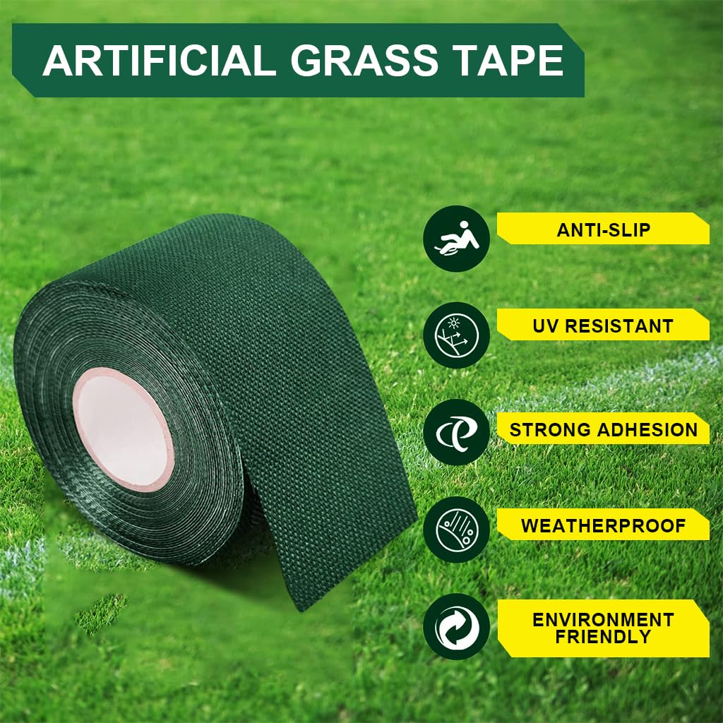 HASTHIP Grass Patch Sticker for Lawn Repair with Double Sided Adhesive | 50mm x 5m Roll