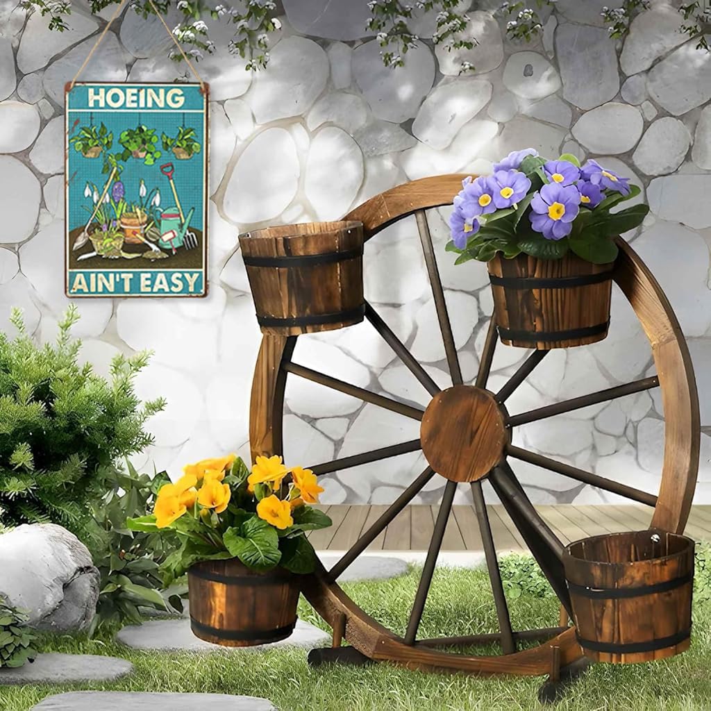 HASTHIP Funny Home Garden Sign for Wall Decor with Vibrant Retro Colors 20x30cm Metal | Gift for Plant Lovers