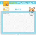 HASTHIP® Dog Pee Pads, Puppy Pee Pads for Dogs, Leak-ProofFast AbsorptionHeavy Duty, Dog Pee Mats Ideal for Potty Training, Prevents Odor & Bacterial Growth - 20 Pack, 23.6 x 35.4 inches
