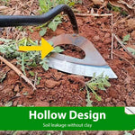 HASTHIP Weeder Hand Tool for Garden and Lawn with 6.3 in Wide Head and 11 in Handle | Iron Construction