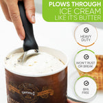 HASTHIP Ice Cream Scoop for Gelato and Cookie Dough with Anti Slip Handle and Flat Head