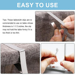 HASTHIP Table Clips for Table Cloth featuring Triangular Clamp Design | 12 Piece Stainless Steel Set for Picnic Party and Restaurant Use